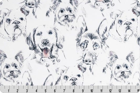 Minky - What Up, Dawg Digital Cuddle Beige From Shannon Fabrics