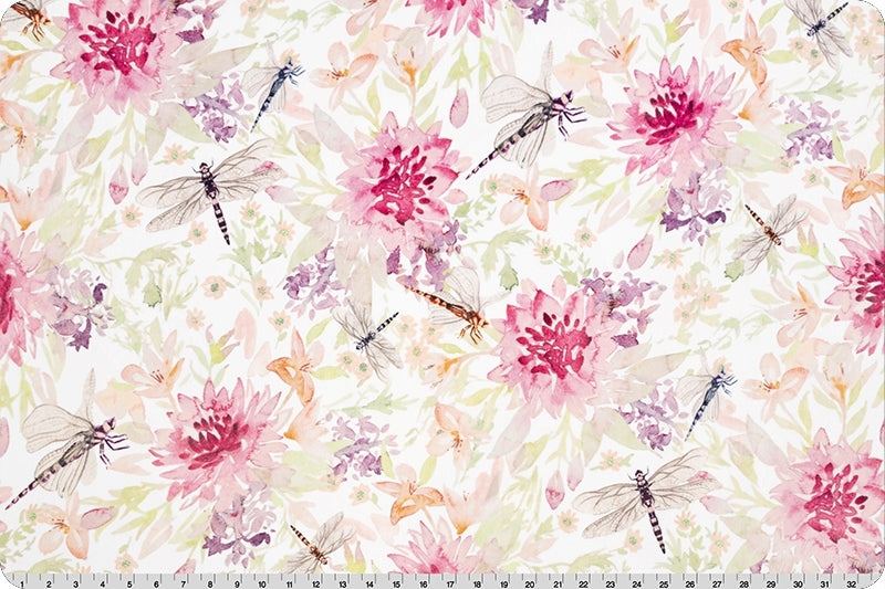 Minky - Wild Dragonfly Digital Cuddle Elderberry From Shannon Fabrics - 60" Wide