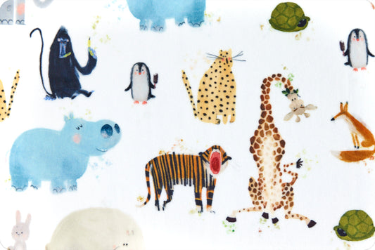 Minky - Zoo Folly Digital Cuddle Multi From Shannon Fabrics