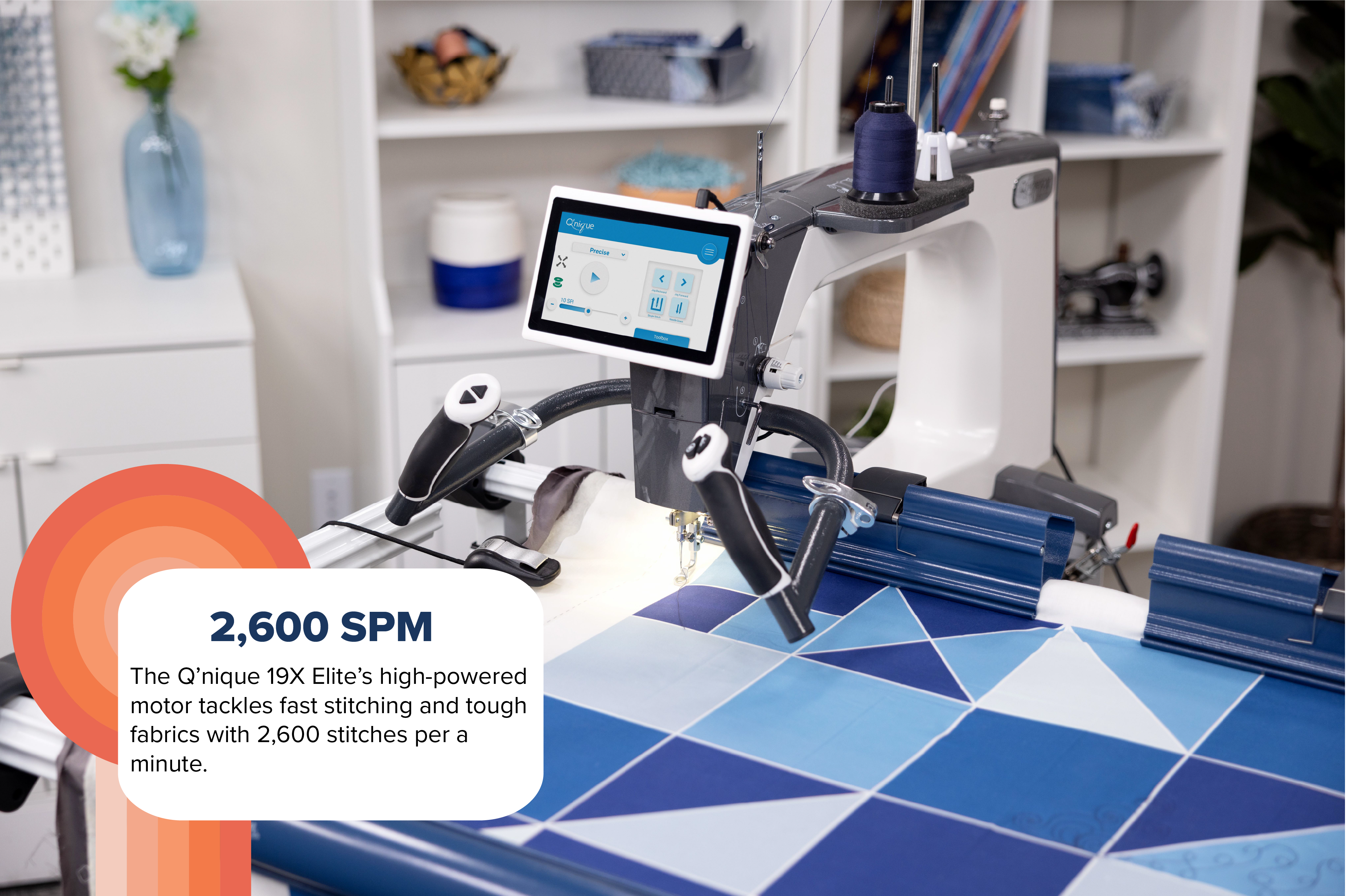 Q'nique 21X Elite Longarm Quilting Machine wtih Frame from Grace Company