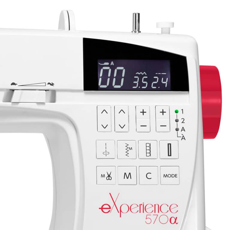 Elna Excellence 570a includes Alphabet, Extension Table, and Hard Case