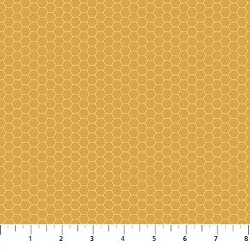 Honeycomb in Yellow from Lavender Market Collection By Deborah Edwards For Northcott Fabric- 100% High Quality Cotton