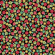 Buttons in Black Multi from Happiness is Homemade Collection by QT Fabrics - 100% Cotton Fabric
