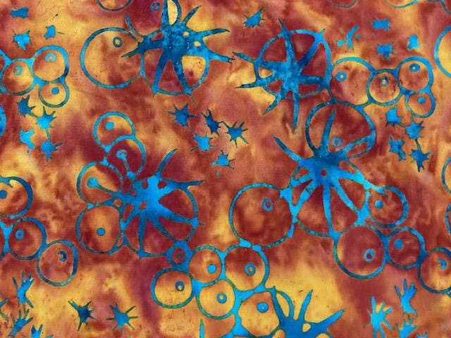 Island Batik from the Starry Seas Collection by Lumin BUNDLE SET in Teal & Orange- 8 Fabrics Total- 100% High Quality Quilt Shop Cotton