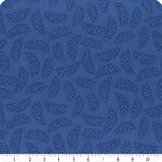 French Quarter - Dot Leaves on Blue from Maywood Studio