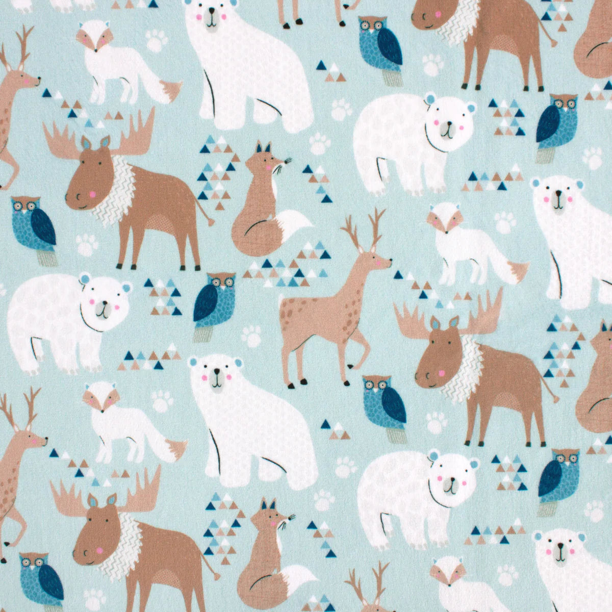 Minky -Frozen Friends in Blue from EZ Fabrics - 60" Wide