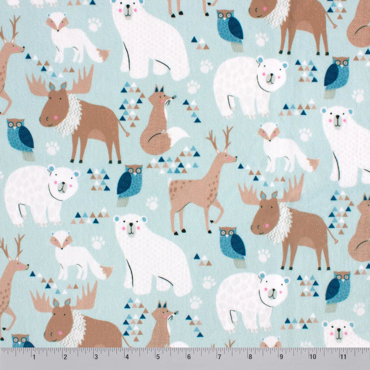 Minky -Frozen Friends in Blue from EZ Fabrics - 60" Wide
