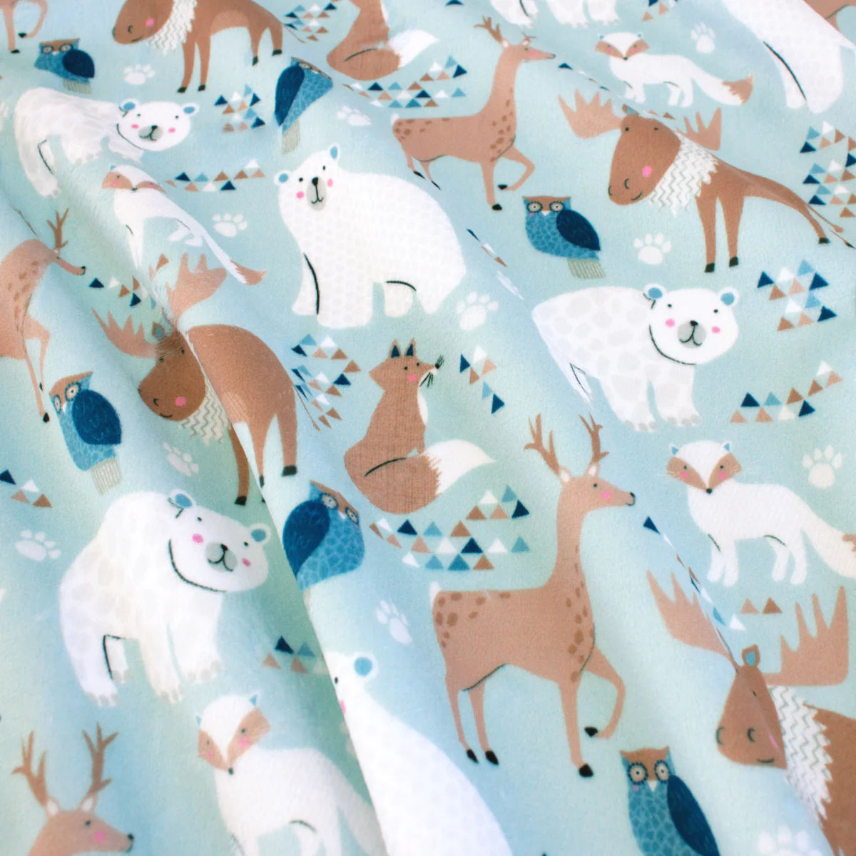 Minky -Frozen Friends in Blue from EZ Fabrics - 60" Wide