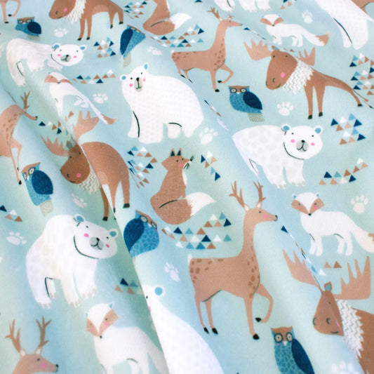 Minky -Frozen Friends in Blue from EZ Fabrics