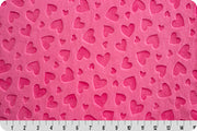 Minky - Fuchsia Embossed Hearts Cuddle from Shannon Fabrics