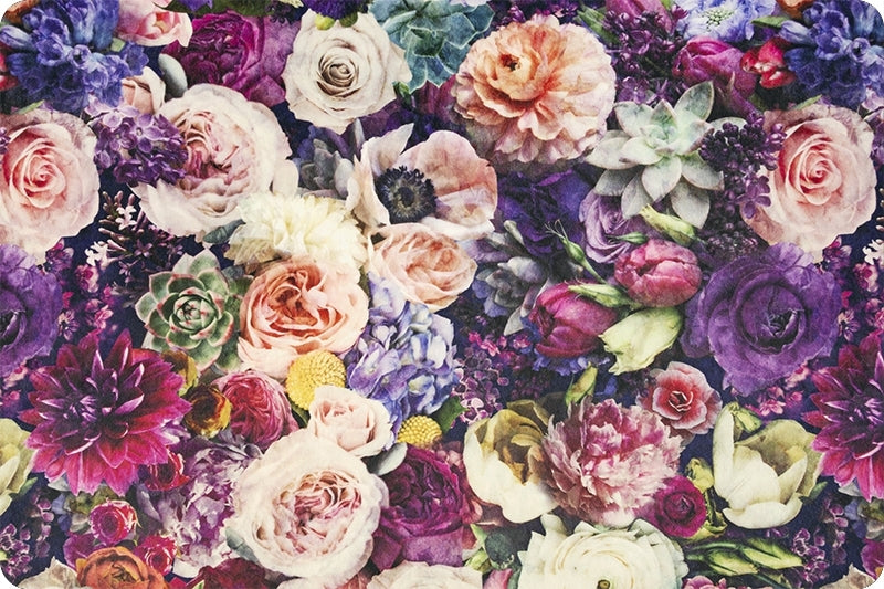 Minky -Hoffman Peony Digital Cuddle AMETHYST From Shannon Fabrics - 60" Wide