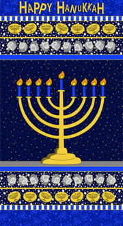Festival of Light Hanukkah 2/3 Yard Panel