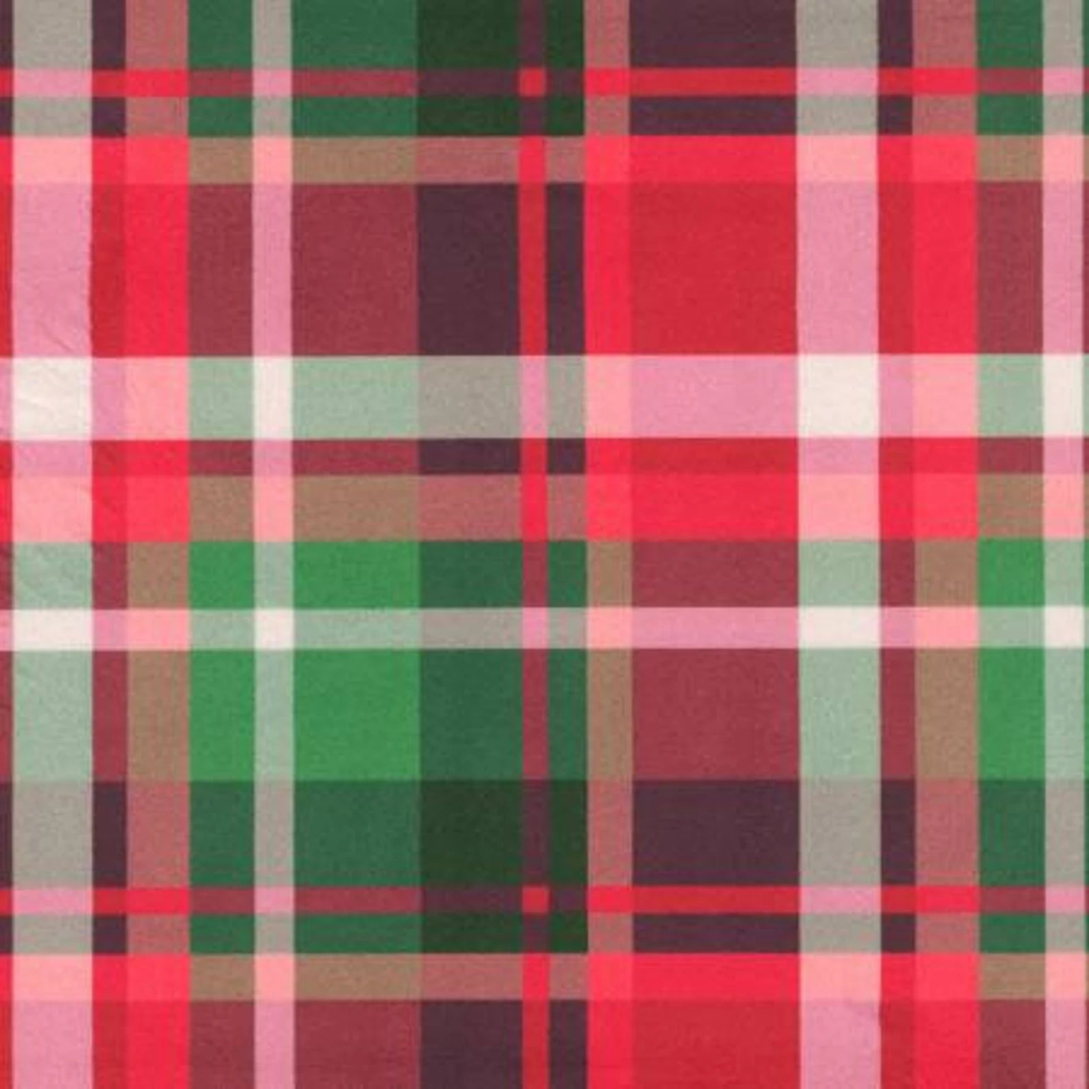 Minky - CRANBERRY PLAID from Robert Kaufman - 60" Wide
