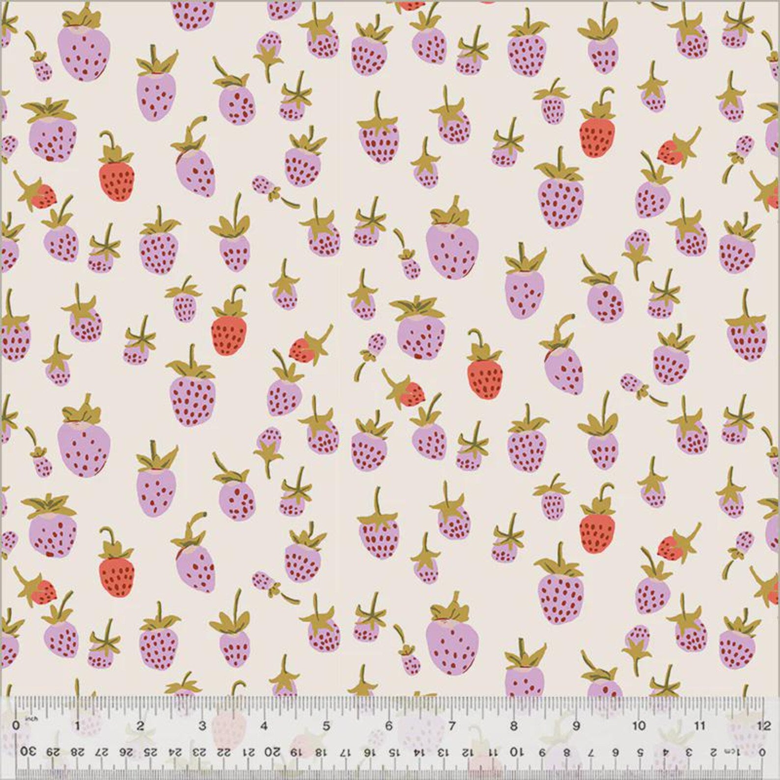 Minky -Lilac Strawberries by Heather Ross