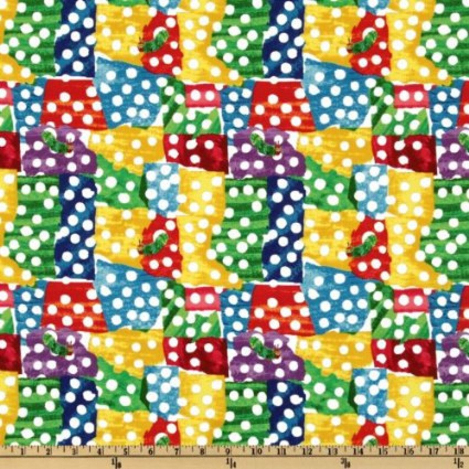 Patchwork Dots from The Very Hungry Caterpillar Collection by Eric Carle from Andover Fabrics