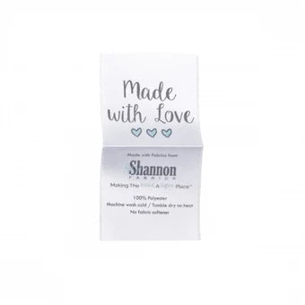 Made with Love Satin Labels - Pack of 10