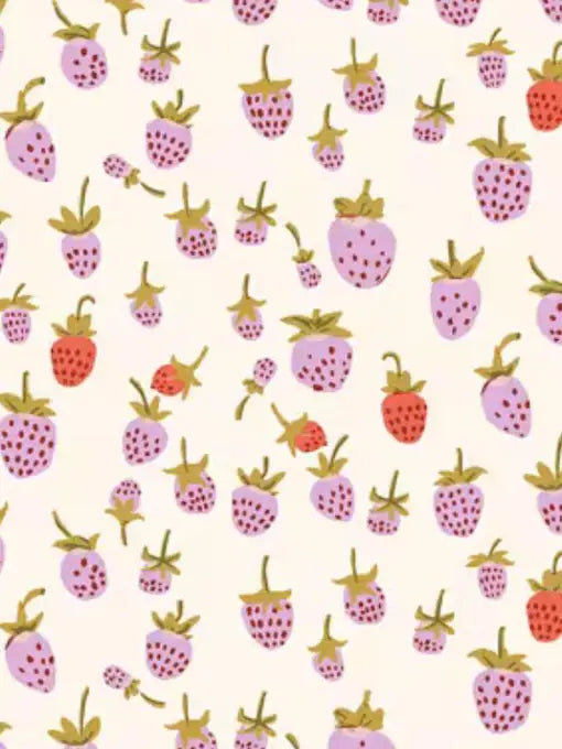 Minky -Lilac Strawberries by Heather Ross