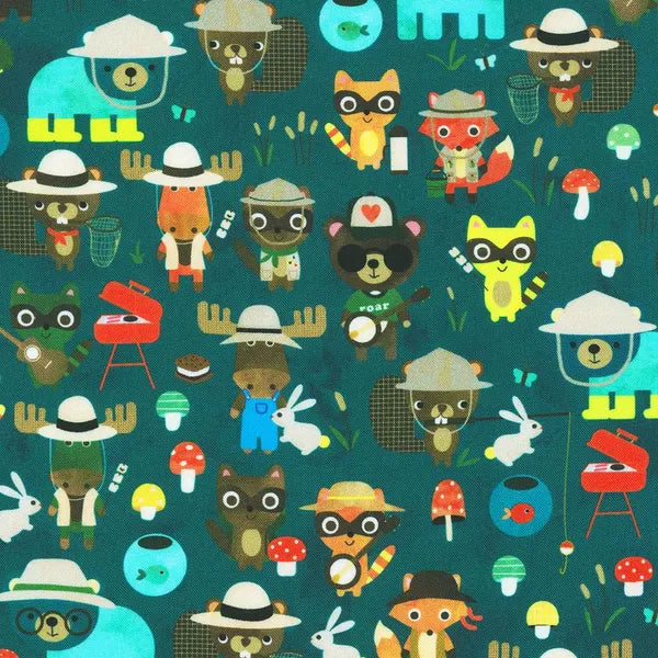 Cloud Cuddle Minky CAMPGROUND CRITTERS by Robert Kaufmann