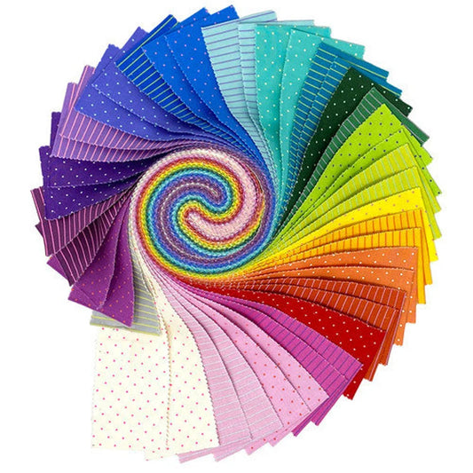 Tula Pink's Tiny Coordinates Design Roll - 40 Pieces 2.5"x44" - Jelly Roll