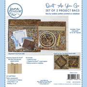 Quilt as You Go - 2 Project Bags from June Tailor with CAMEL Zippity-Do-Done Zippers