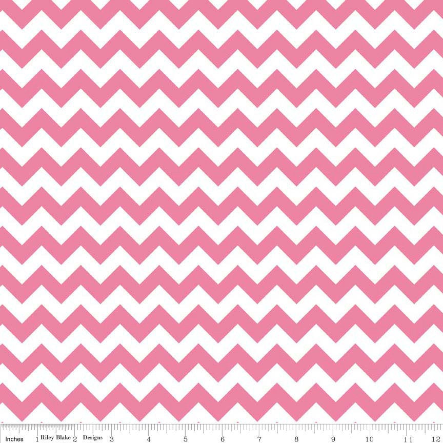 End of Bolt - 30" X 58" - KNIT - Hot Pink Small Chevron From Riley Blake