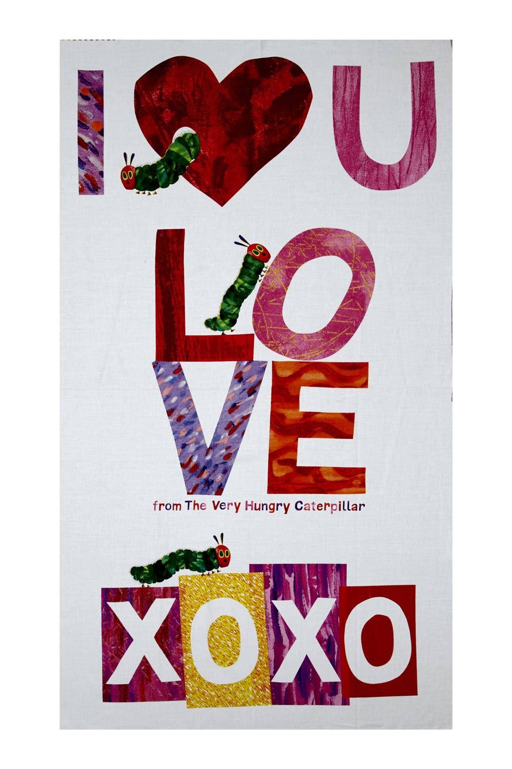 The Very Hungry Caterpillar I Love You Bundle from Andover Fabric by Eric Carle - 6 Fabrics Plus Panel