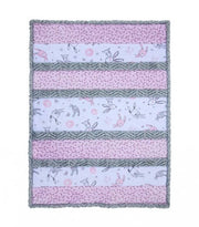 KIT - Bambino Cuddle Kit BUNNY HUNNY from Shannon Fabrics - Kit includes 5 pre-cut strips, pattern, backing, and binding (28"x37")