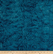 END OF BOLT (26" X 60") Mallard Teal Luxe Cuddle® Marble Furry Minky From Shannon Fabrics- 10mm pile