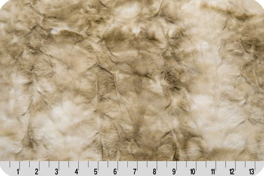 Minky - Discontinued Lux Cuddle Tie Dye Rabbit BEIGE From Shannon Fabrics