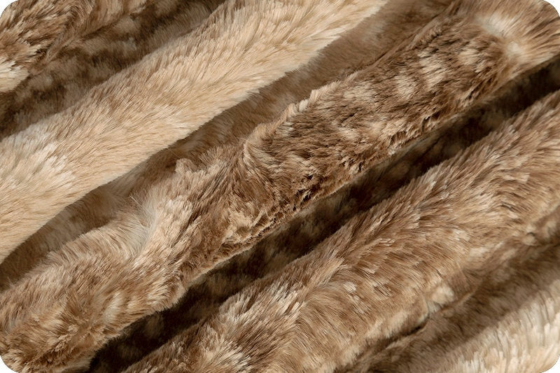 2 Yard Luxe Cuddle® Cut Fawn in Cappuccino (72"x60") Warm Plush MINKY From Shannon Fabrics 10mm Pile