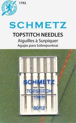 Schmetz Topstitch NEEDLES 80/12 - 5 Needles - 1792