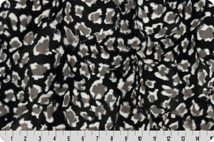 DISCONTINUED Minky - Luxe Cuddle Leopard BLACK From Shannon Fabrics