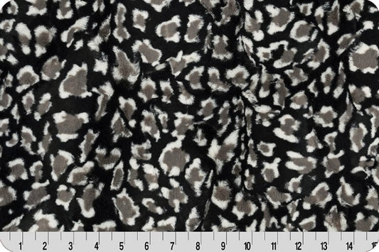 DISCONTINUED Minky - Luxe Cuddle Leopard BLACK From Shannon Fabrics