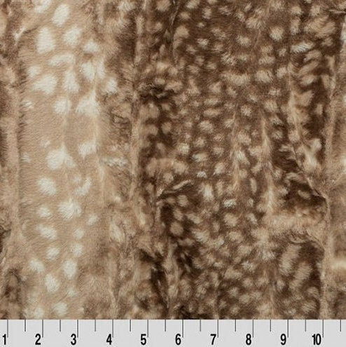 2 Yard Luxe Cuddle® Cut Fawn in Cappuccino (72"x60") Warm Plush MINKY From Shannon Fabrics 10mm Pile