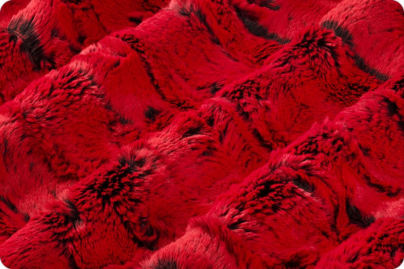MINKY- Luxe Cuddle® Forest Fox in Cardinal Red from Shannon Fabric's Fur Minky Collection- 10mm Pile