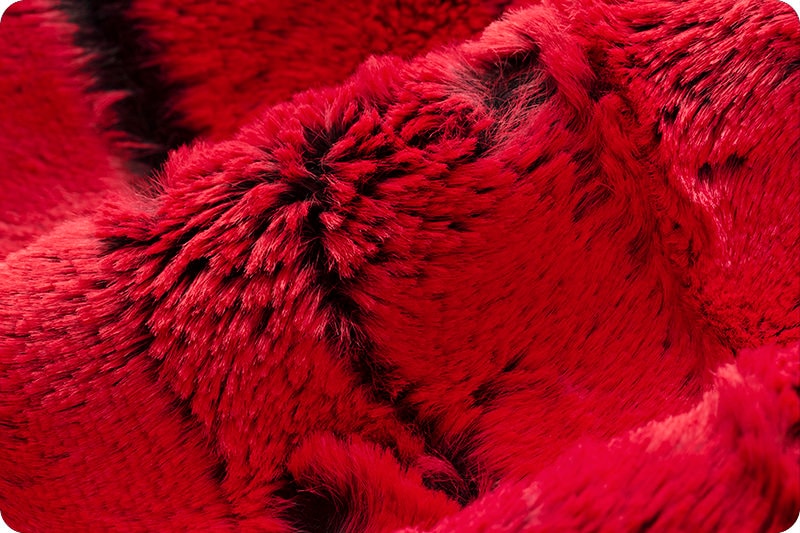 MINKY- Luxe Cuddle® Forest Fox in Cardinal Red from Shannon Fabric's Fur Minky Collection- 10mm Pile