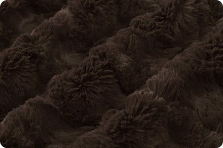 END of BOLT (14" X 60") Luxe Cuddle® Glacier in Chocolate Brown MINKY from Shannon Fabric - 15mm