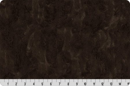 END of BOLT (14" X 60") Luxe Cuddle® Glacier in Chocolate Brown MINKY from Shannon Fabric - 15mm