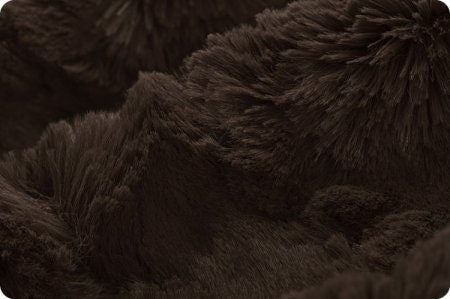 END of BOLT (14" X 60") Luxe Cuddle® Glacier in Chocolate Brown MINKY from Shannon Fabric - 15mm