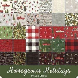 Christmas Country Farm PANEL in Winter White from Homegrown Holidays Collection by Deb Strain for Moda Fabric- Approx 24"x44"