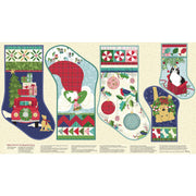 Christmas Animals STOCKING PANEL (approx 24"x44") from Better Not Pout Christmas Collection for Benartex 100% Cotton