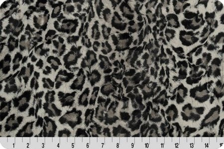 DISCONTINUED Minky - Luxe Cuddle Leopard STEEL From Shannon Fabrics