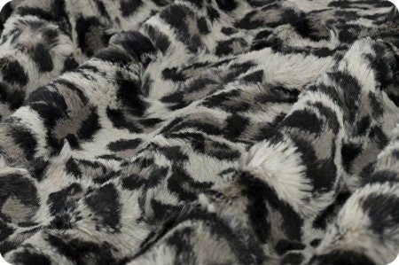 DISCONTINUED Minky - Luxe Cuddle Leopard STEEL From Shannon Fabrics