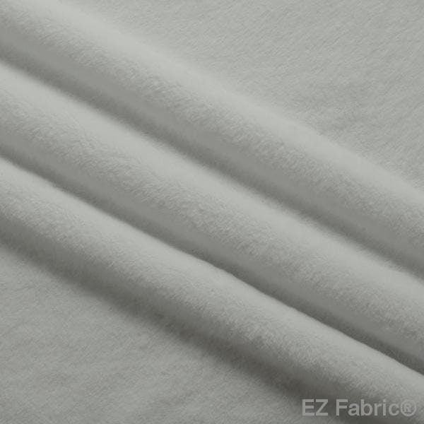 END of BOLT- 2 Yard Cut of Luxury Ultra Plush Mini Bunny Fur Fabric in Silver Gray from EZ Fabric