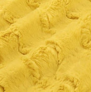 END OF BOLT 29" x 60" Luxe Cuddle® Glacier in Buttercup Yellow High Pile Furry Fabric Minky from Shannon Fabric- 15mm