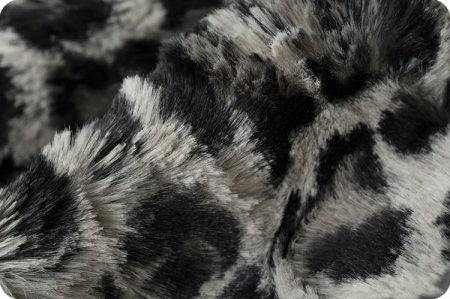 DISCONTINUED Minky - Luxe Cuddle Leopard STEEL From Shannon Fabrics