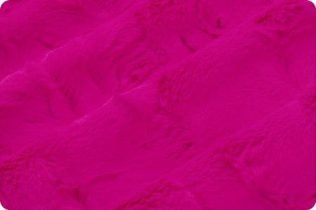 END of BOLT (20" X 60") Luxe Cuddle Hide in Cerise Pink MINKY Fabric From Shannon Fabrics- 10mm