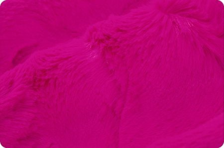 END of BOLT (20" X 60") Luxe Cuddle Hide in Cerise Pink MINKY Fabric From Shannon Fabrics- 10mm