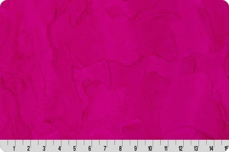 END of BOLT (20" X 60") Luxe Cuddle Hide in Cerise Pink MINKY Fabric From Shannon Fabrics- 10mm