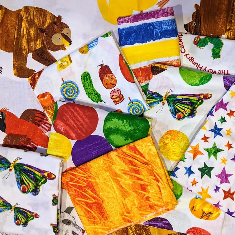 Eric Carle The Very Hungry Caterpillar Scrap Pack- 2.5-3 Yards Total in Each Pack- Each pack is different-Assorted Colors, Sizes &  Patterns